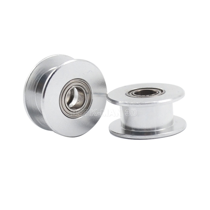 [HAEBOT] GT2 Idler Pulley 20T W6 Tanpa Gigi Bore 3 4 5 6mm Toothless Lebar 6mm W6 Timing Belt Smooth CNC 3D Printer Idle Puley Mini Bearing Tensioner Tension Width Aluminium