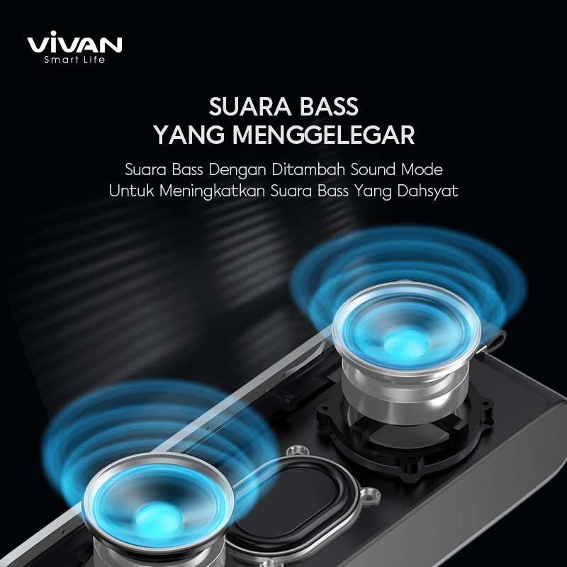 Speaker Bluetooth HI-Fi VIVAN VS10 Portable Waterproof IPX7 10W Mega Bass - Garansi Resmi 1 Tahun