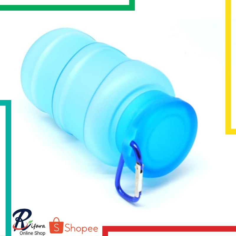 Promo Botol Minum Bentuk Mini Galon Kecil BPA FREE Water MemoBottle 450ML - Biru Muda Elegan