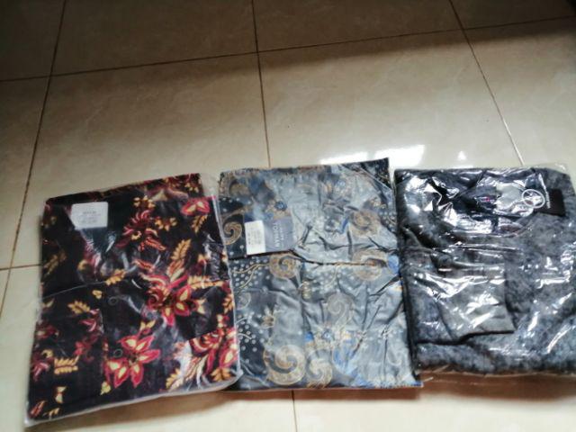 Credomenstore 1326 1327 Kemeja Batik Pria Lengan Panjang Hijau Maroon