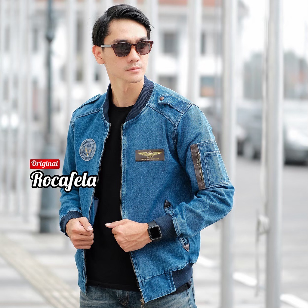 JAKET JEANS PRIA TERBARU / JAKET LEVI JUMBO BIG SIZE M L XL XXL PRIA TERLARIS / JAKET BOMBER JEANS COWOK ORIGINAL DISTRO ROCAFELA