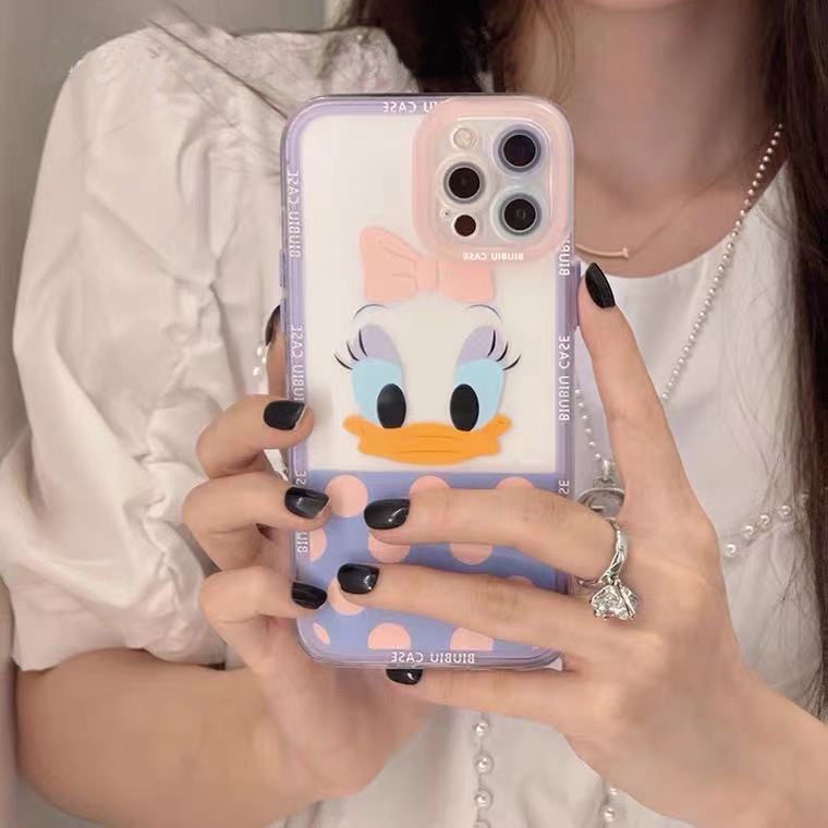 Soft Case Bahan TPU Motif Kartun Bebek Untuk Iphone 11 12 13 14 Pro Max Mini XS Max X XR 6 6s 7 8 Plus SE