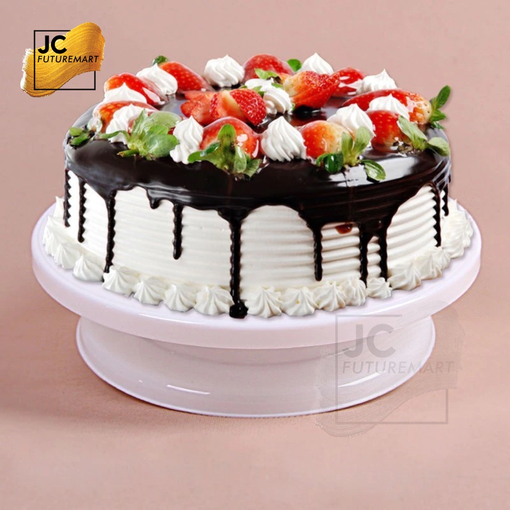 CAKE ROTARY TRAY / CAKE TURNTABLE / ROTATING CAKE STAND - 28CM