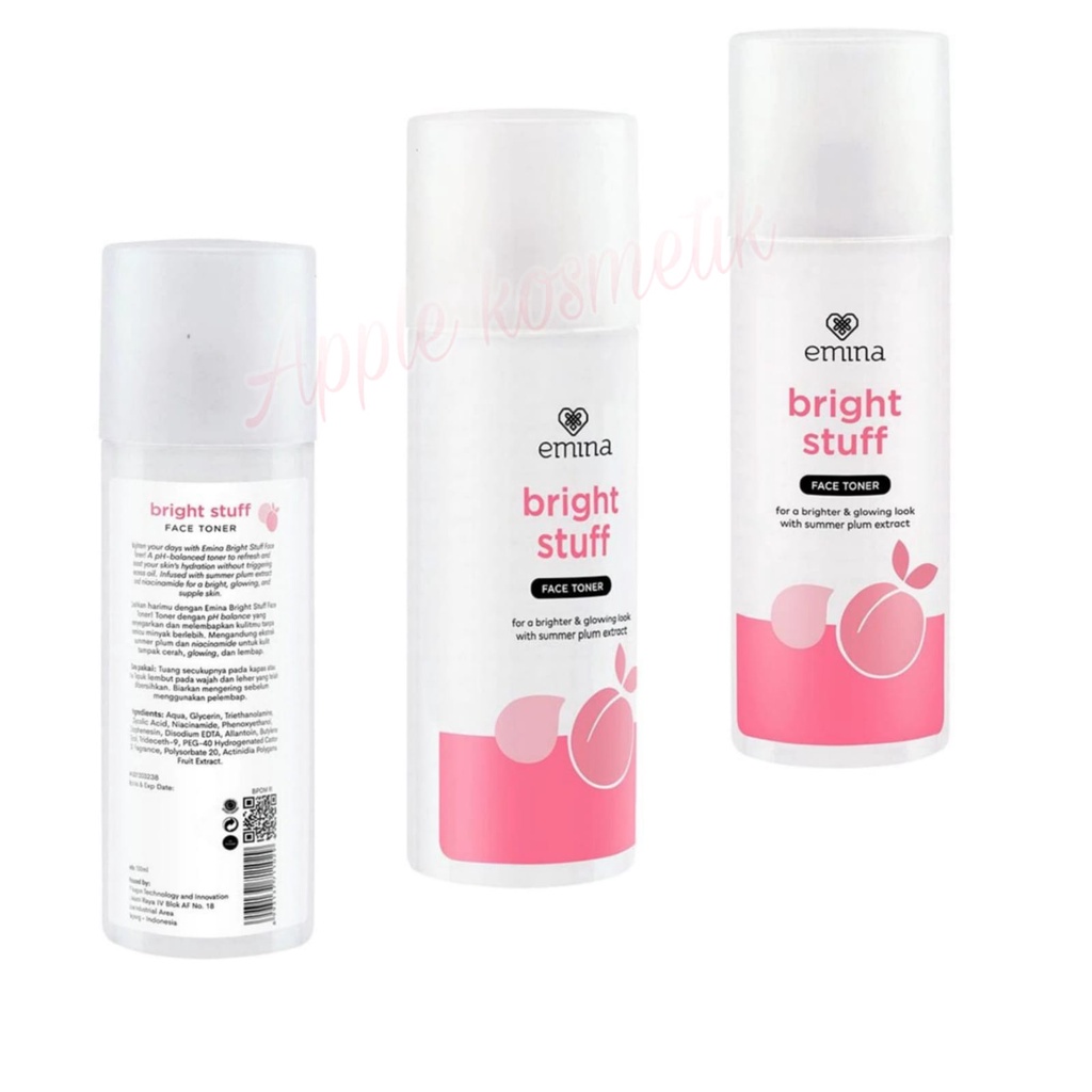 Emina Bright Stuff Face Toner 100 ML Bright Stuff Face Toner BPOM New !!