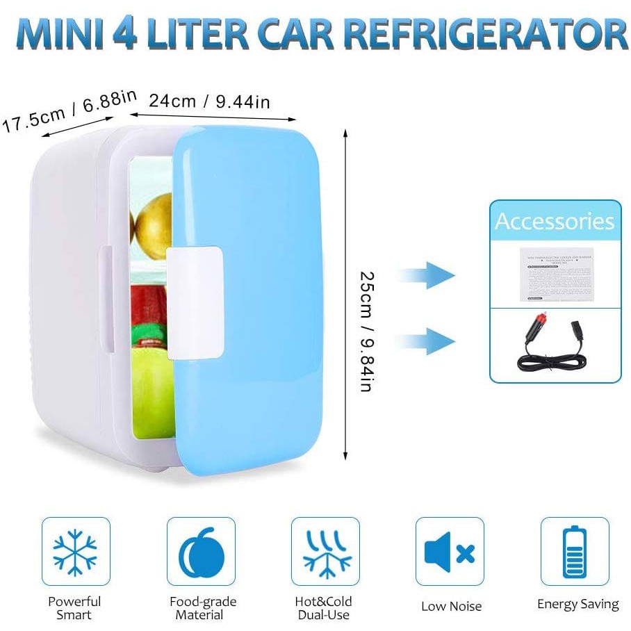 Kulkas Mini Rumah Mobil  Portable Skincare  4L | Car Refrigrator Cooler and Warmer