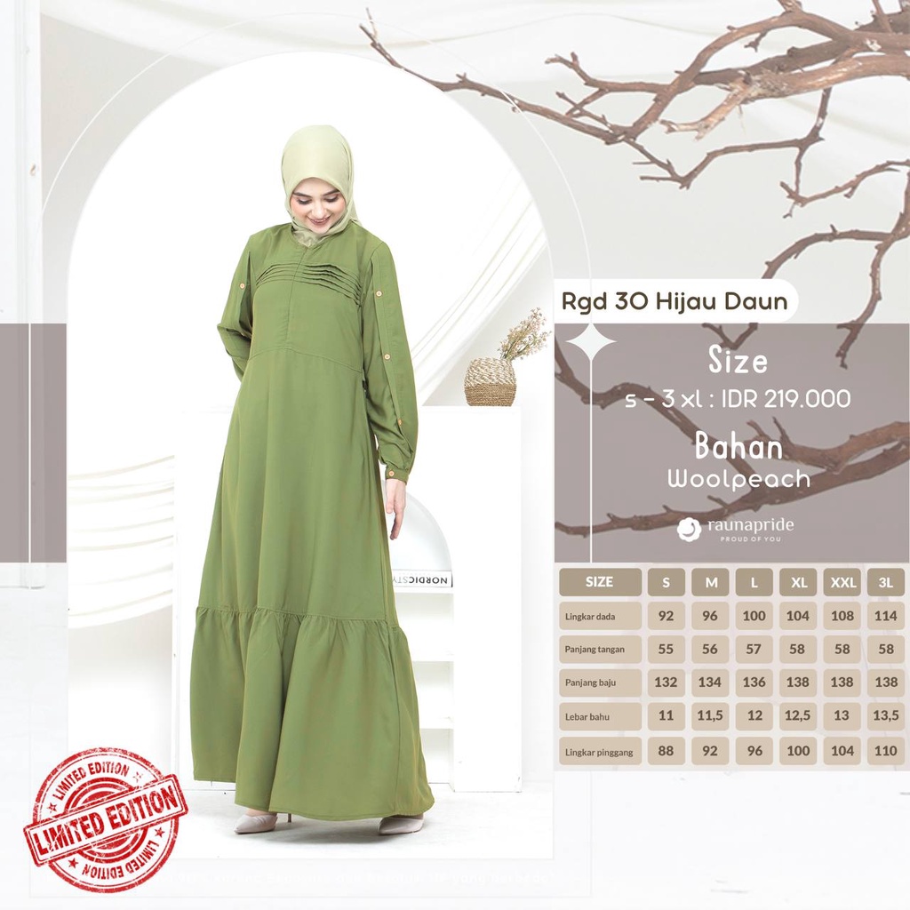 Gamis Rauna Terbaru / RGD 30 / Fashion Muslim Dress Terbaru 2022