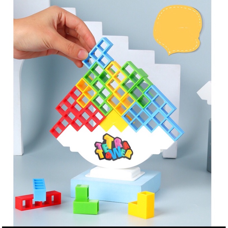 Mainan  anak tetris tower/ tetris balancing