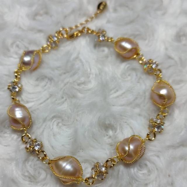 Gelang paloma mutiara asli lombok|Gelang mutiara air tawar|Gelang mutiara lombok|Gelang mutiara asli
