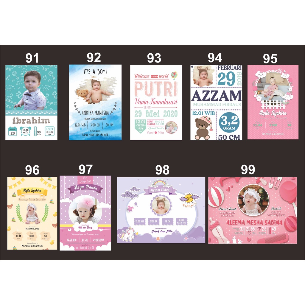 CETAK BIODATA BAYI UKURAN BESAR 17R/12Rs (48x32)cm-57