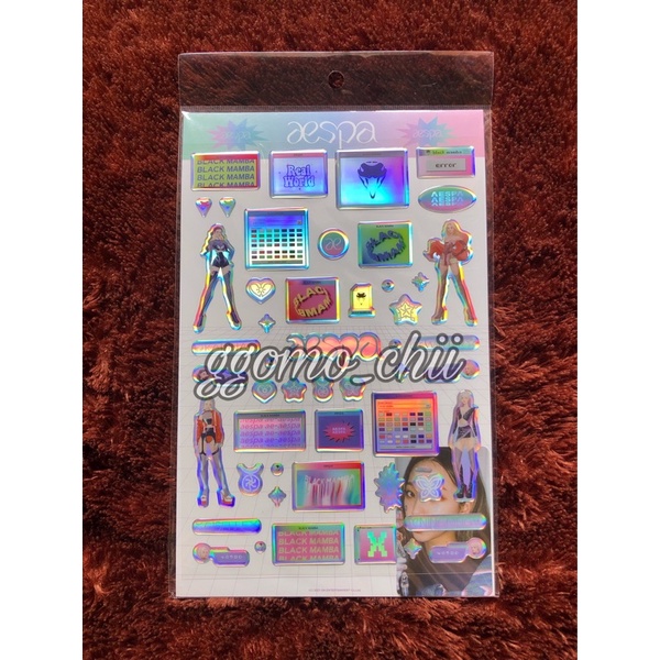 [Ready] Karina aespa Epoxy Sticker Black Mamba Sealed fullset
