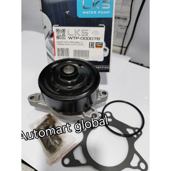 water pump pompa air corolla altis 1zz fe lks