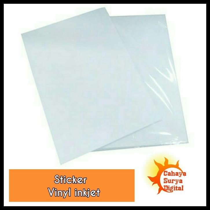 

Sticker Vinyl Inkjet - Stiker Vinyl Putih Gloss A3 -1 Pack (20 Lembar)