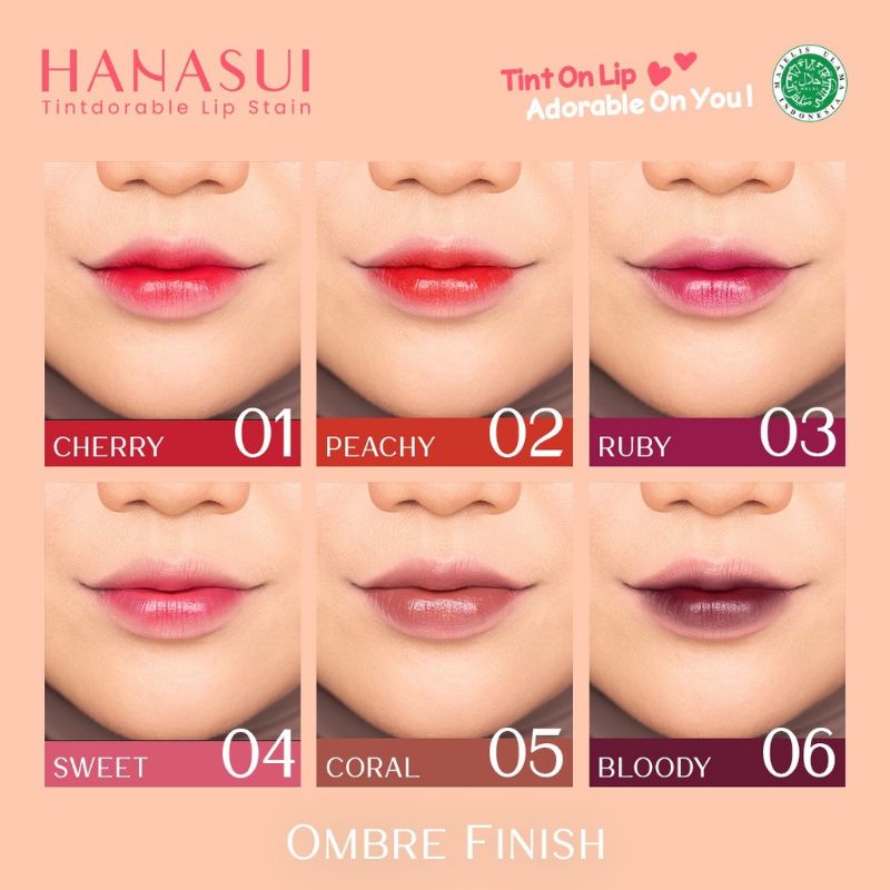 Hanasui Tintdorable Lip Stain/lip tint hanasui/liptint hanasui/lip tint murah