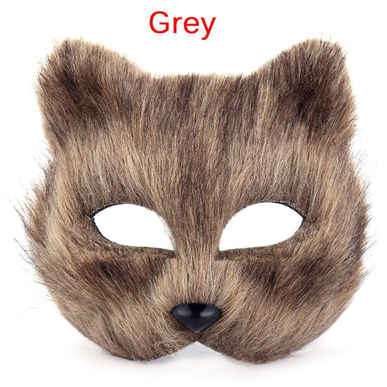 Lagi Diskon Qyid Topeng Halloween Setengah Wajah Desain Hewan