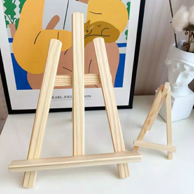 Alat Lukis Easel Tripot Penyangga Hp Kayu Stand Easel kanvas cat lukis Desain Elegan