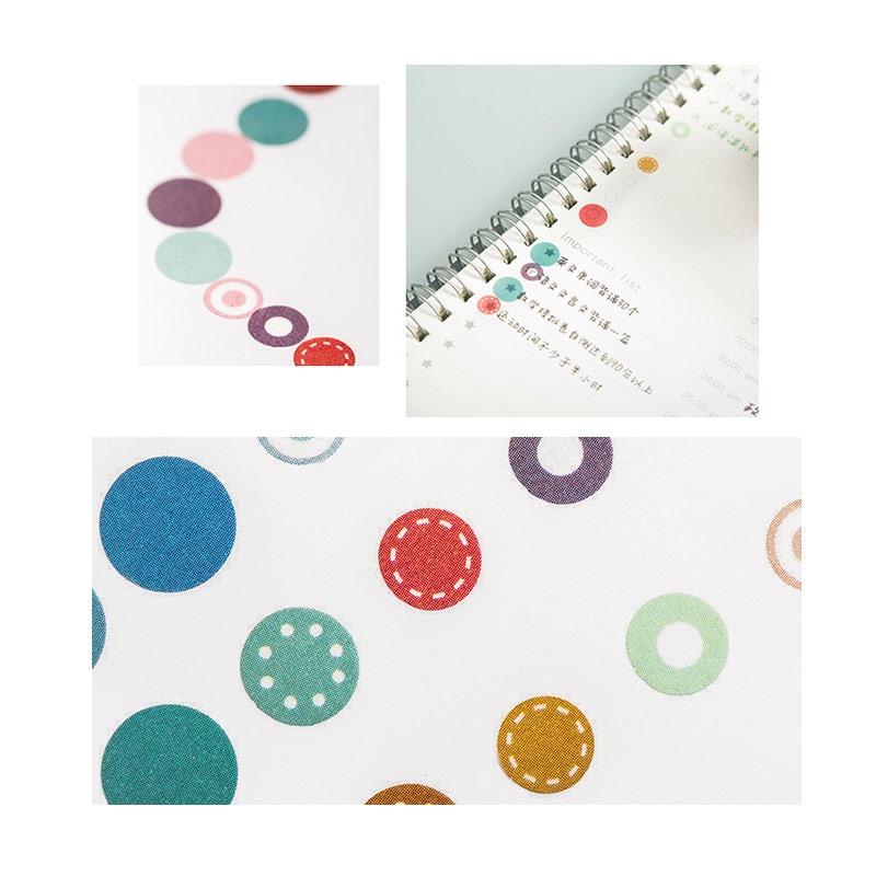 Colorful Dot Markers Roll Deco Stickers - Stiker Gulung Kertas Lucu Unik Murah