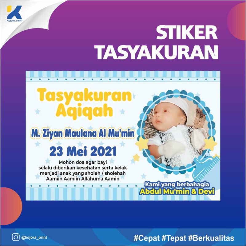

STIKER TASYAKURAN ANAK MURAH