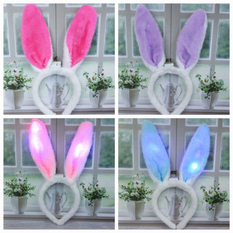 Bunny Kelinci Led Bando Pesta Ulang Tahun Baru