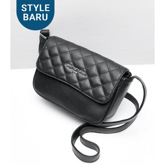 BagCorner - TAS SELEMPANG WANITA TAS KERJA SOPHIE MARTIN PARIS PROMO TERBARU GRACINIA BLACK SHOPIE M