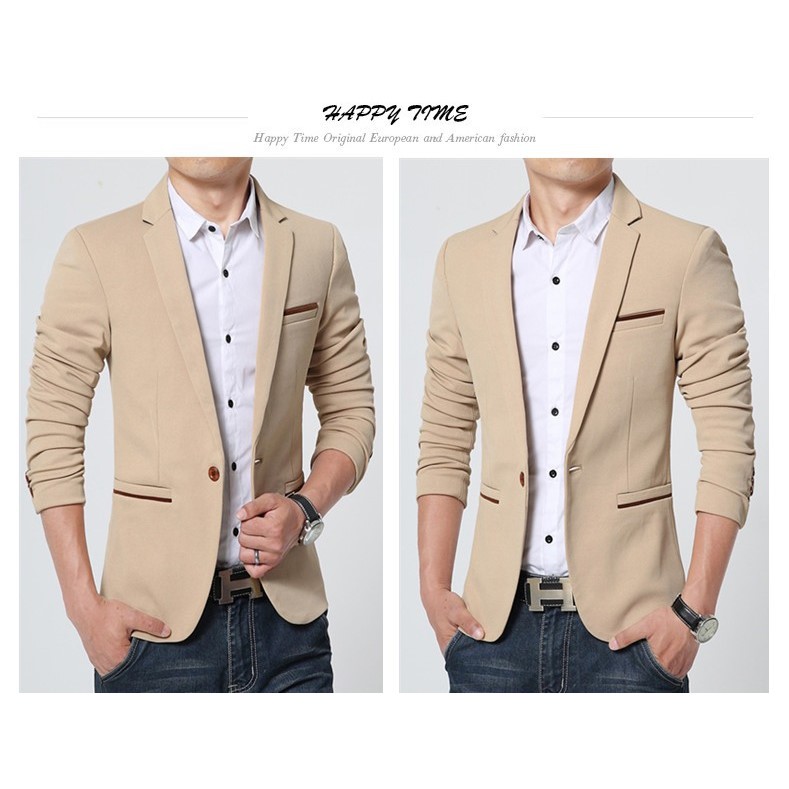 BLAZER PRIA SLIMFIT MODERN CASUAL MILKY MILO NIKAYU FULL FURING HIGH TWIST ORIGINAL NIKAYU