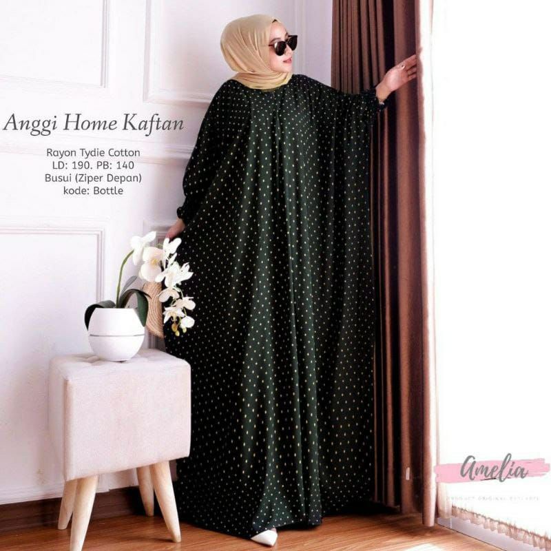 BISA COD/LOWO KAFTAN POLKA/BUSUI KANCING/JUMBO