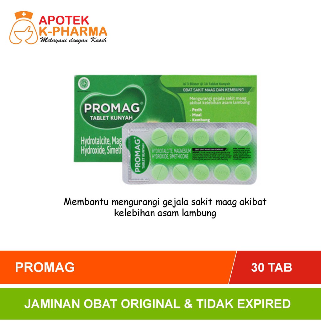 Jual Promag Box Isi 30 Tablet Obat Maaq Original Kalbe | Shopee Indonesia