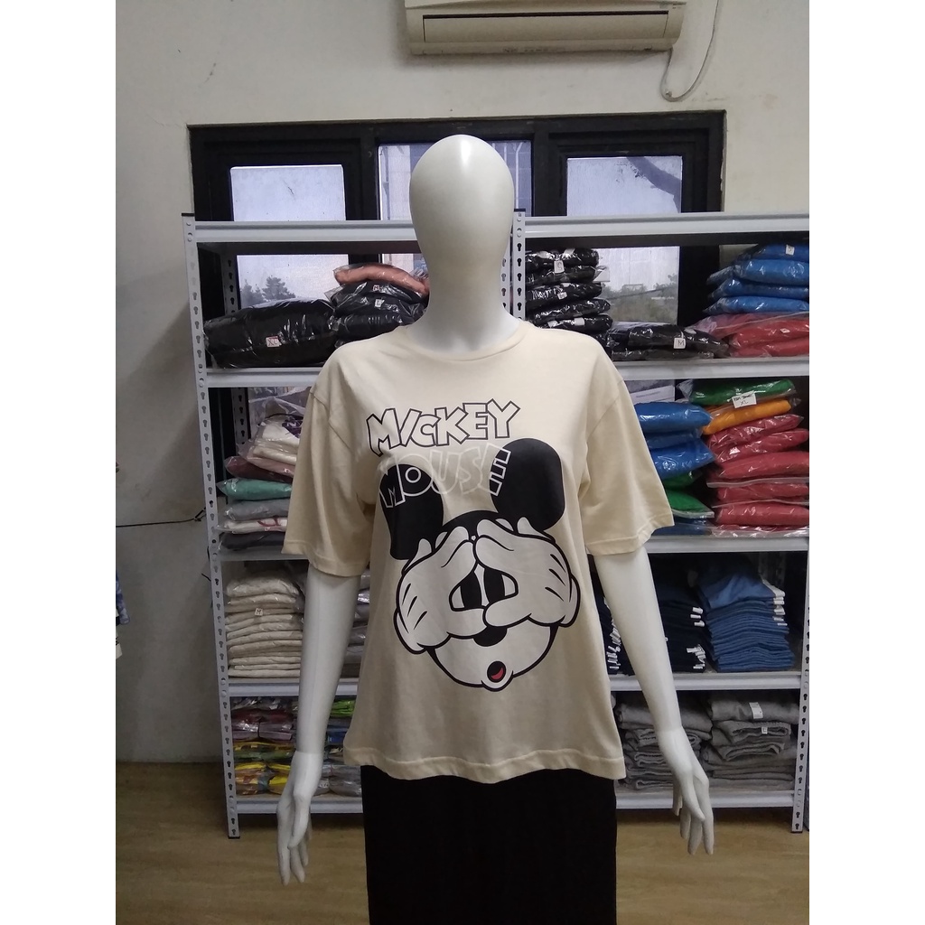 Kaos HnM Mickey Mouse Women ( Pakaian/Kaos/Baju Wanita Kasual )