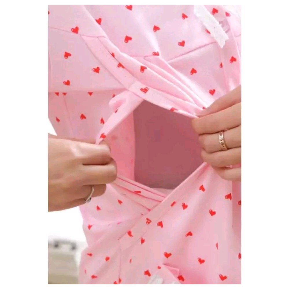 TERLARIS baju tidur ibu hamil dan menyusui ada dapet topi