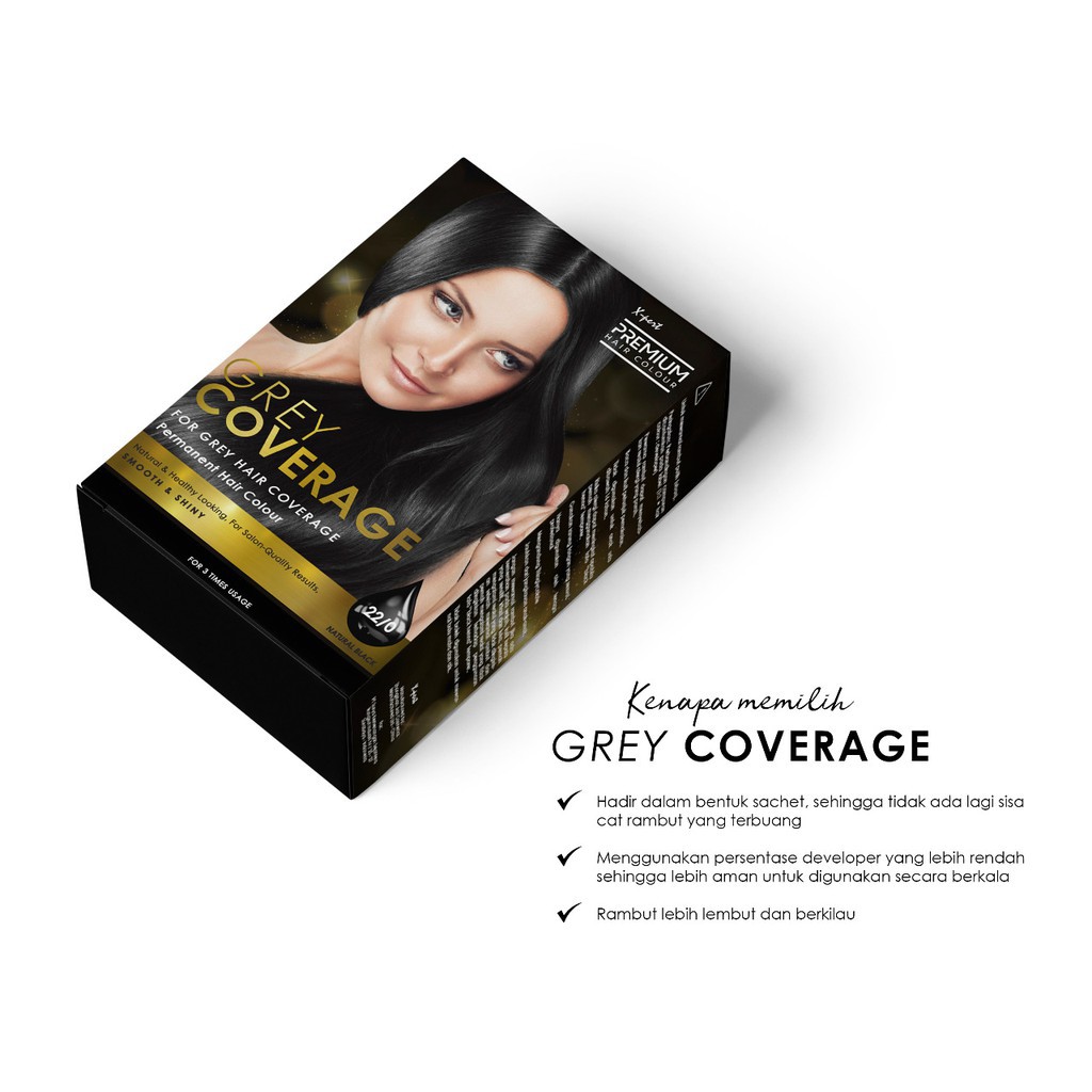 X-pert Premium Hair Color Grey Coverage/ Pewarna Rambut