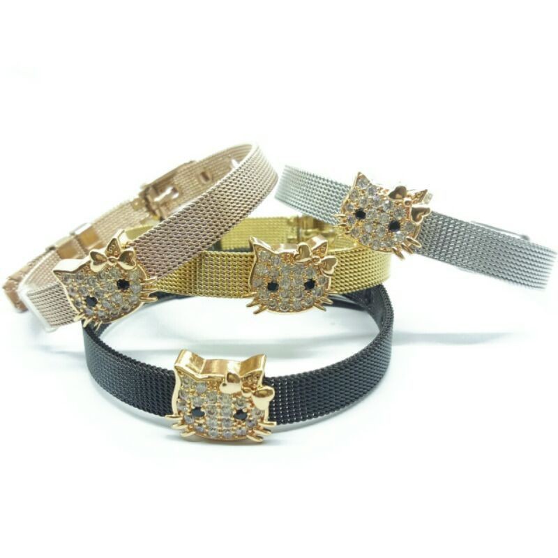 Gelang Titanium Liontin Hello Kitty