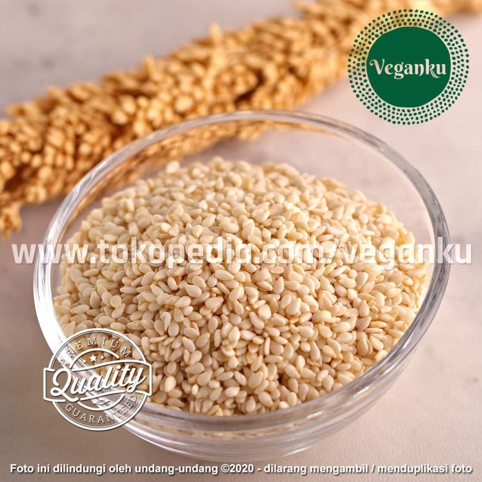 

10cscss Veganku - White Sesame 250Gr Biji Wijen Putih Mentah Organik Premium Dscscv