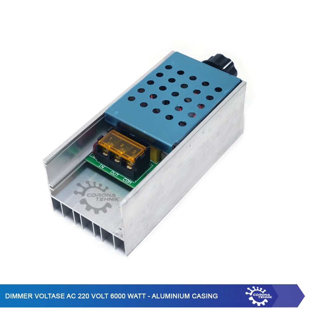 Aluminium Casing - Dimmer Voltase AC 220 Volt 6000 Watt