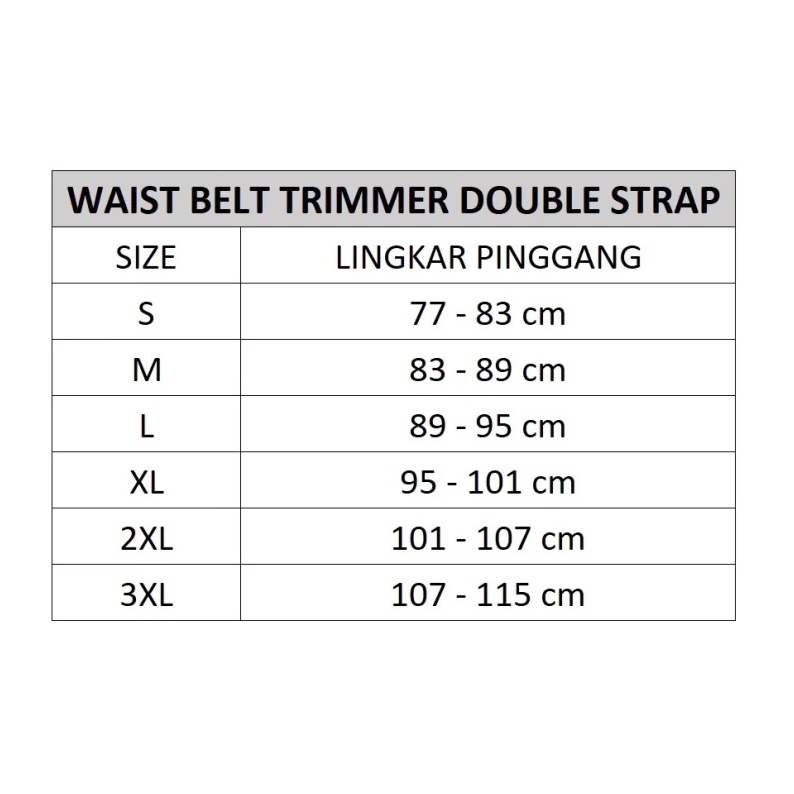 KORSET PERUT PEMBAKAR LEMAK WAIST BELT TRIMMER DOUBLE STRAP