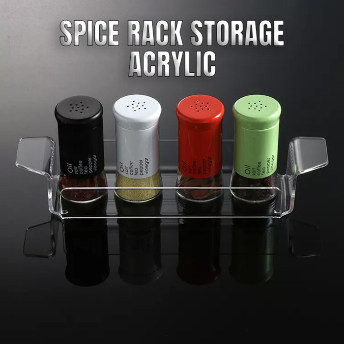 Rack Spice Bottle Storage Acrylic / Rak Tempat Botol Bumbu Akrilik