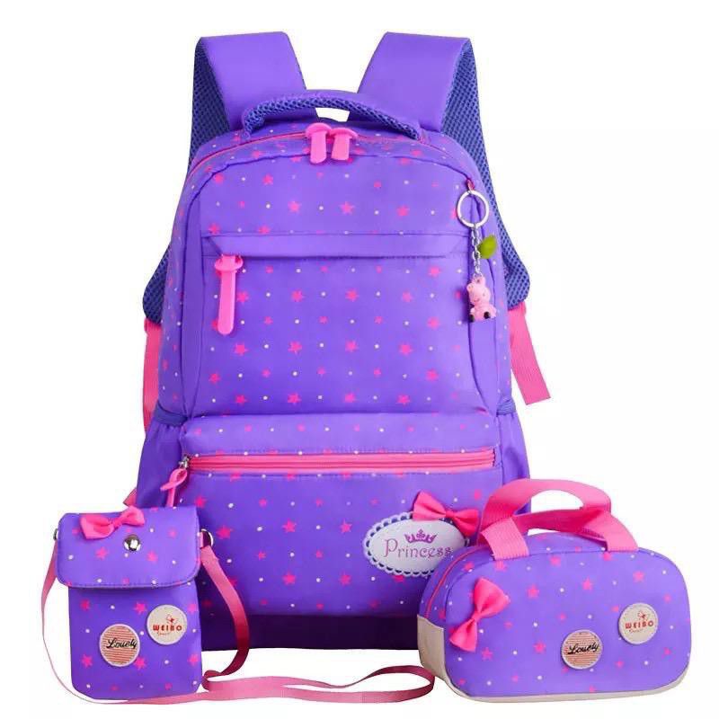 dnr01-NEW ARRIVAL!! Tas Sekolah 3 in 1 Anak Perempuan Sekolah Dasar 1-2-3-4-5-6 Kelas Anak TK SD Ransel Gadis