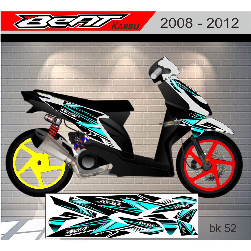 STRIPING  VARIASI BEAT KARBU STICKER STRIPING MOTOR HONDA BEAT KARBU #HONDA BEAT KARBU #HONDA BEAT T