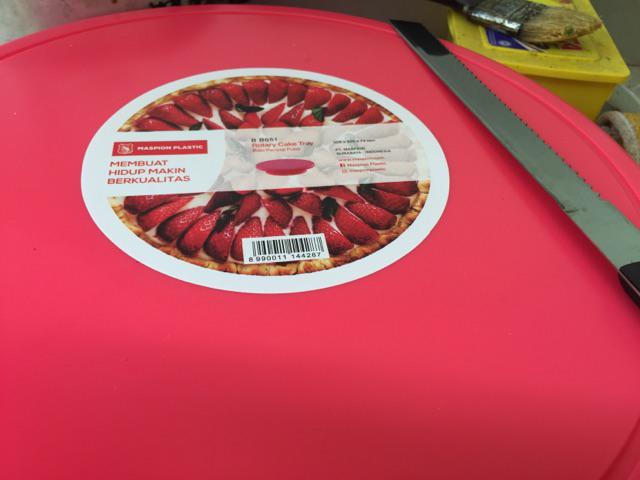 Paket Hemat Alat Dekorasi Kue Set Meja Putar Scraper Gerigi Polos Pisau Roti