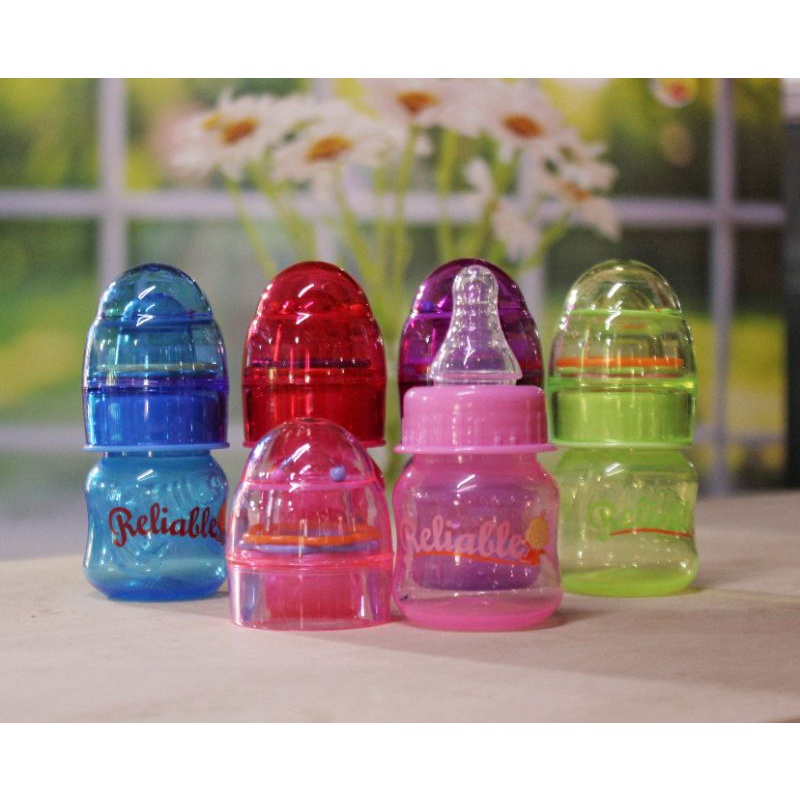 Botol Dot Susu Anak Bayi Newborn Premium Ukuran Mini Volume Kecil 50 ml Bpa Free Reliable Motif Warn