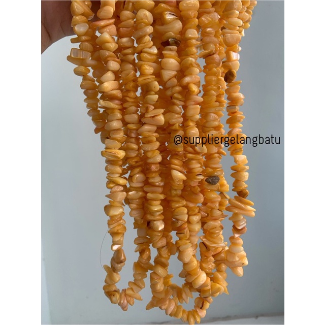 kerikil Batu jagung kuning yellow corn 2cm bahan gelang kalung akik