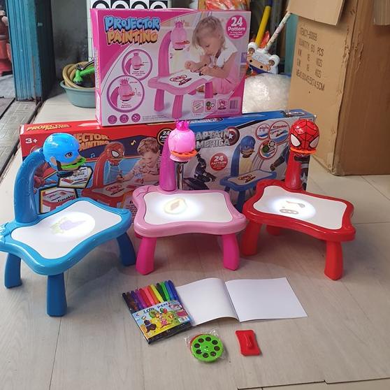❖TERLARIS❖ MAINAN PROJECTION DRAWING TABLE MEJA BELAJAR MENGGAMBAR LAMPU PROYEKSI GAMBAR