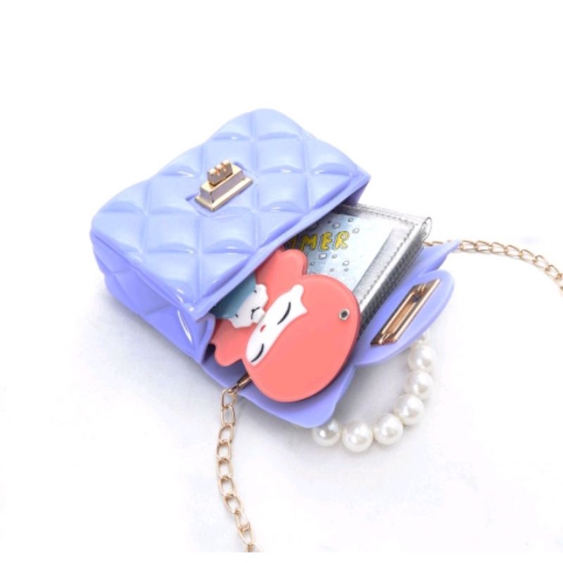 Tas jelly Selempang Wanita / Handbag /Jelly Bag Mutiara Mini / Bag Korean Fashion 9074-1