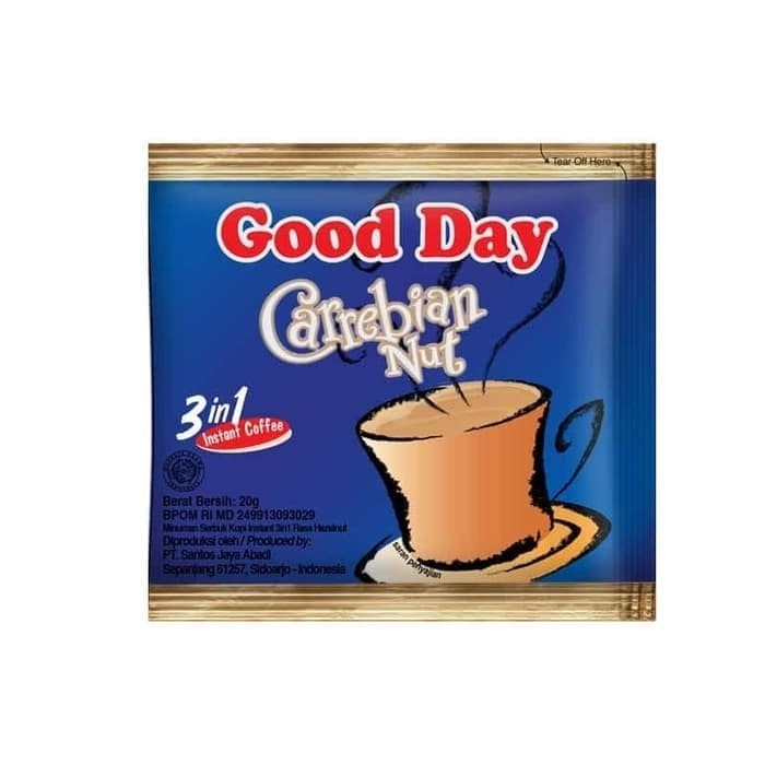 

Kopi Good Day Caribbean Nut 1 Pack isi 50 sachet