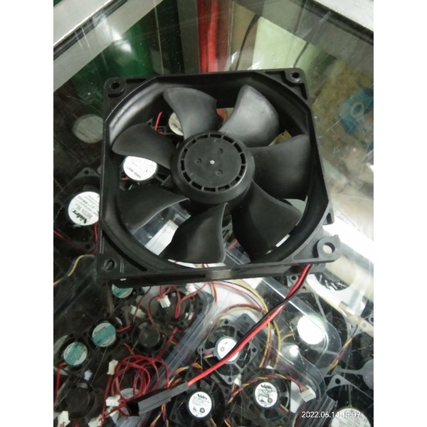 Fan DC 24V merek NMB MAT ukuran 9cm x 9cm x2,5cm ball bearing MADE IN CHINA
