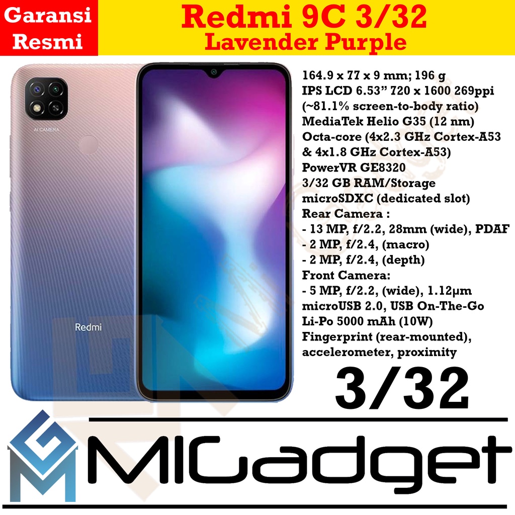 Redmi 9C 9 C 3/32 Garansi Resmi