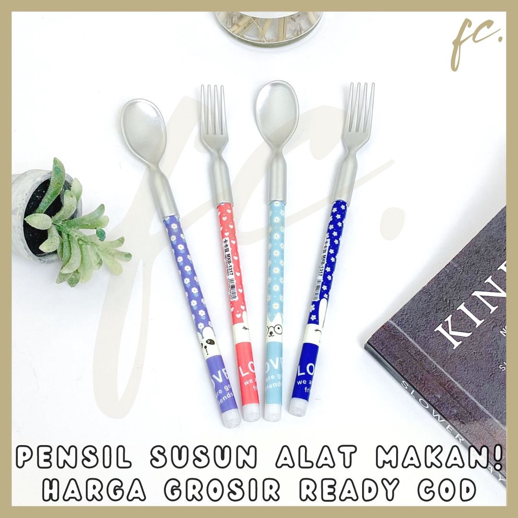 

Pensil Susun / Pelor / Peluru / Sambung Bensia Stackable Pencil Alat Makan Sendok Garpu Mainan Lucu Souvenir Anak Grosir Ready COD