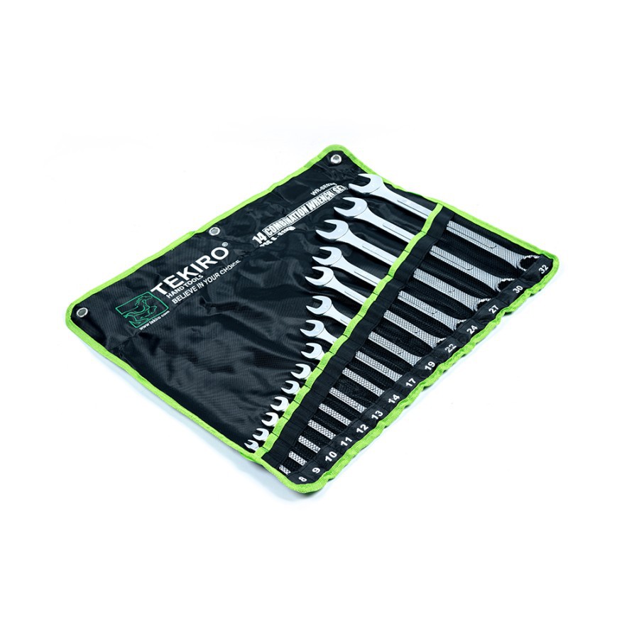 TEKIRO Kunci Ring Pas 14 pcs 8 - 32 mm - Kunci RingPas Set TEKIRO Komplit