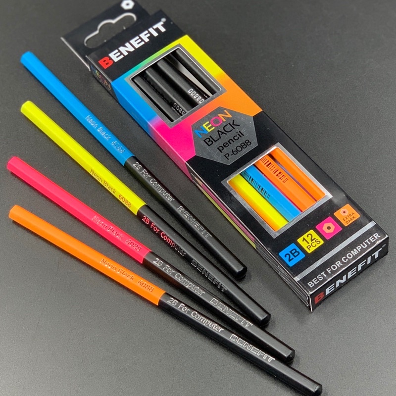 

Pensil 2B Benefit NEON black P-6088