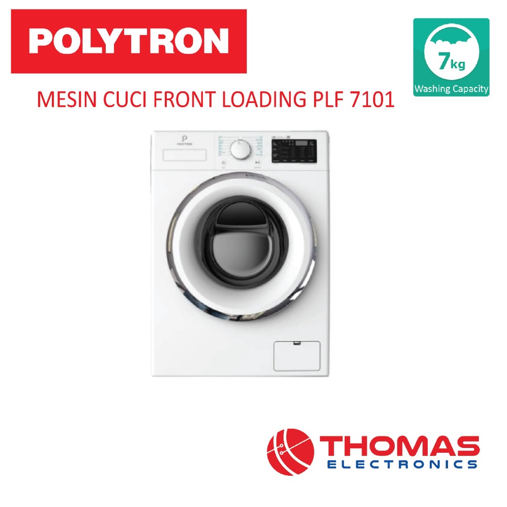 MESIN CUCI POLYTRON FRONT LOADING PFL 7101 Front Loading Polytron 7kg GARANSI RESMI