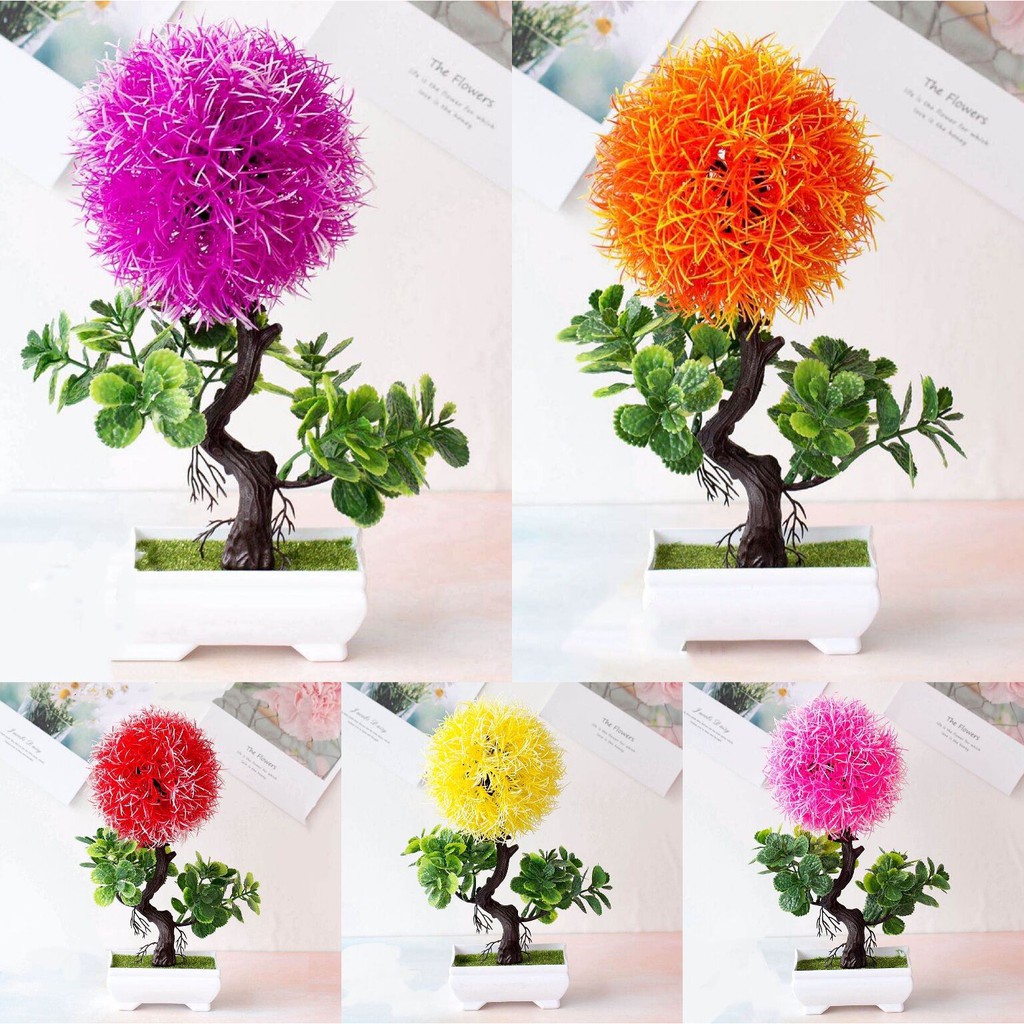 AM570 Bunga Plastik / Pajangan Bunga Artifisial / Vas Petak-1