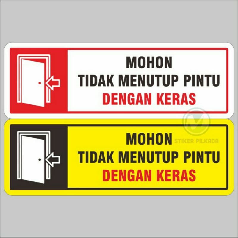 

STIKER VINYL MENUTUP PINTU DENGAN KERAS - 30x10cm